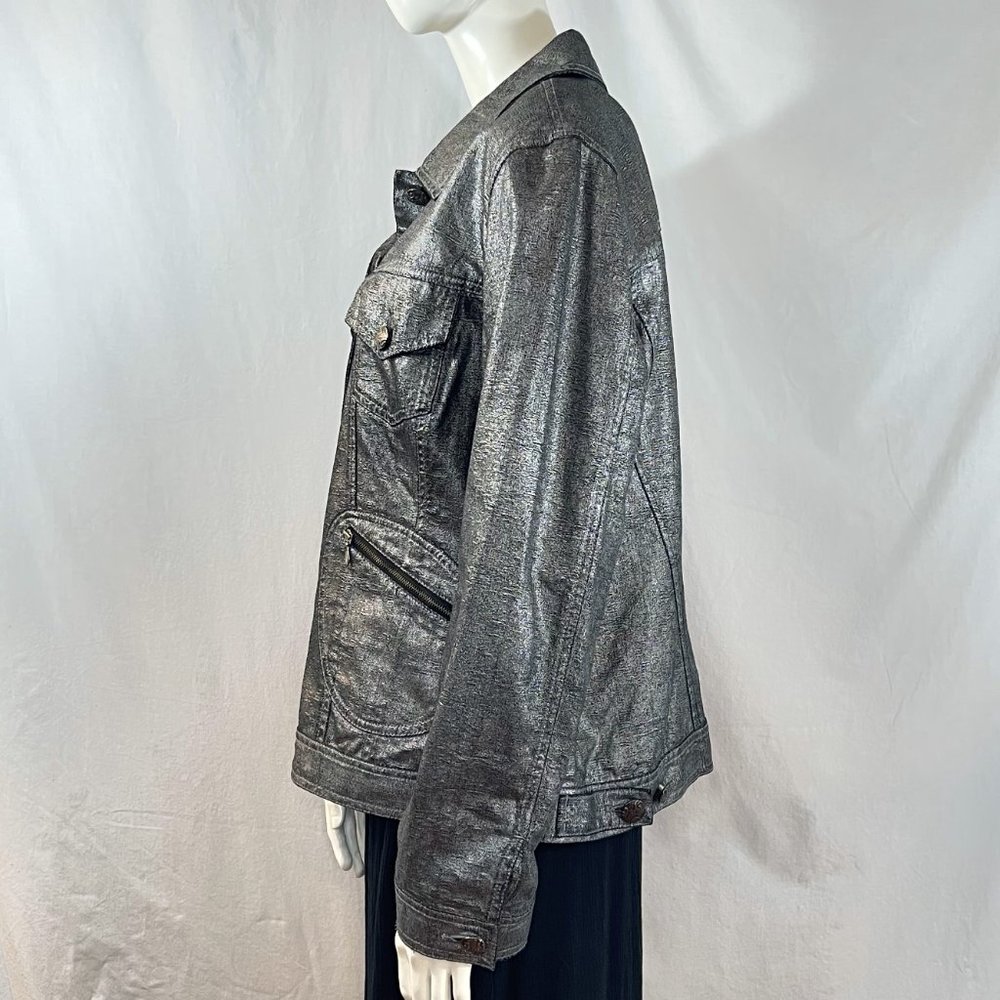 Dark Silver Metallic Jacket | Chico's - Picture 3 of 7